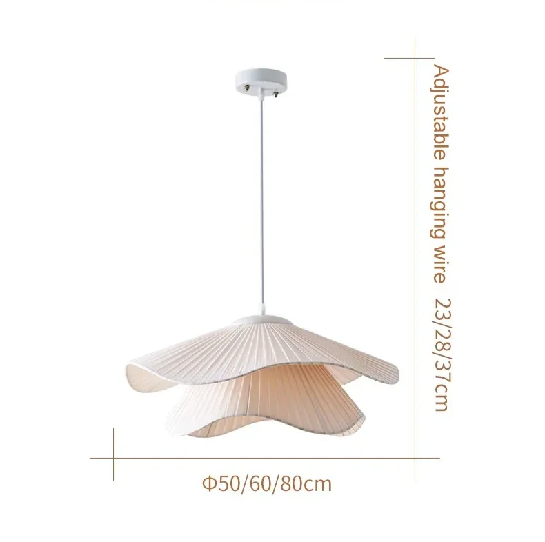 Nordische - LED-Pendelleuchte mit Stoffschirm und