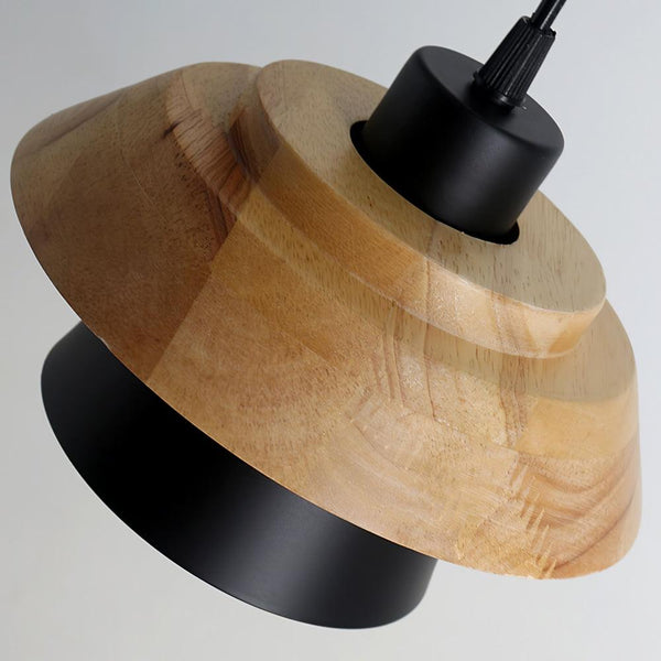 Naturstein - Holz Pendelleuchte