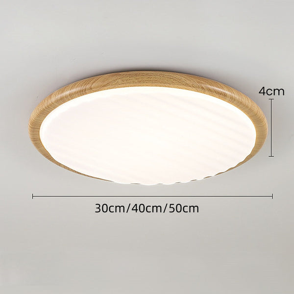 Lucero - Runde LED-Deckenleuchte in Holzoptik Wooden