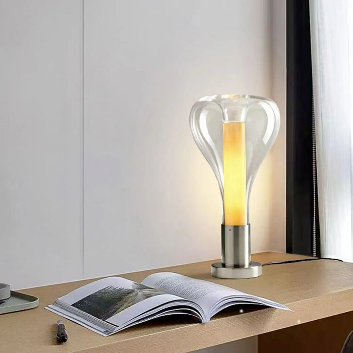 Lava - Art Glas-Tischleuchte