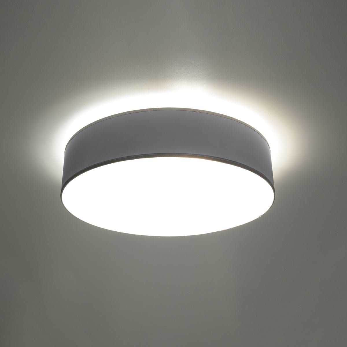 Claria - Deckenleuchte 55 cm, grau, rund, aus PVC