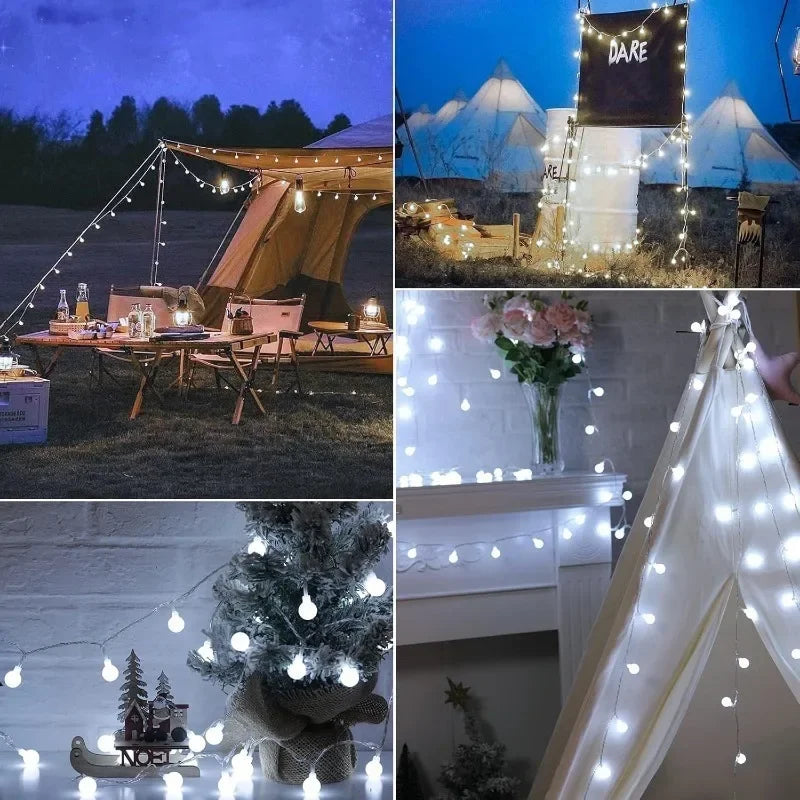 Solix - LED-Lichterkette mit Kugeln, Schutzart IP67