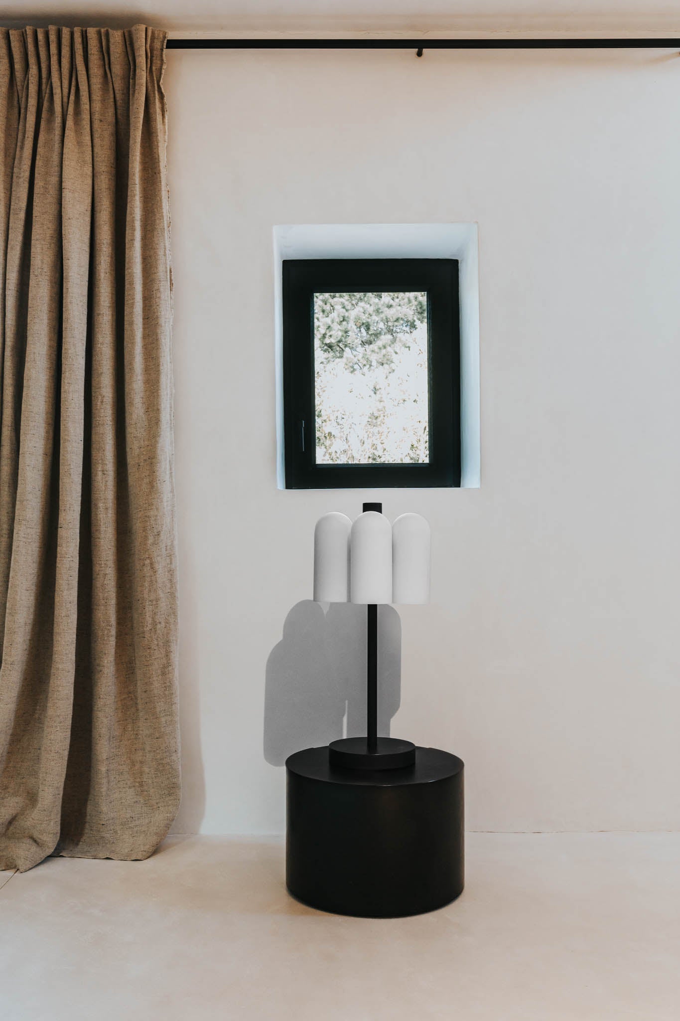 Metall/Glas - Designer-Tischleuchte, Metall/Glas