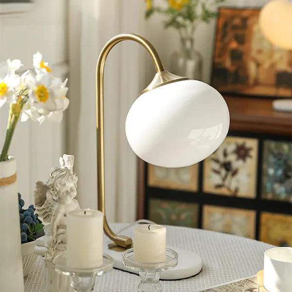 Marshmallow - Tischleuchte Marshmallow aus Glas und Metall