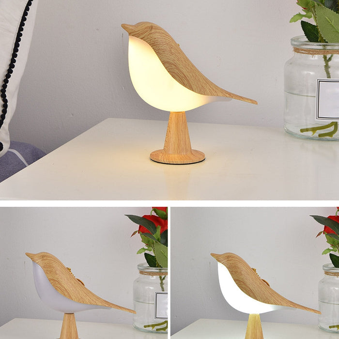 Vogel - Stehlampe mit Stoffschirm