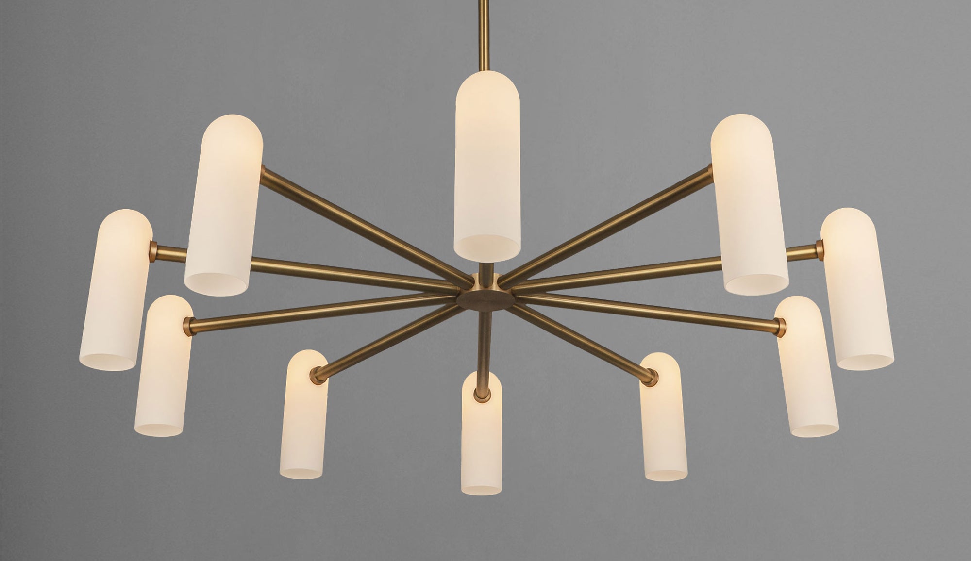 Schwung - Lighting - Runder Kronleuchter, Metall/Glas