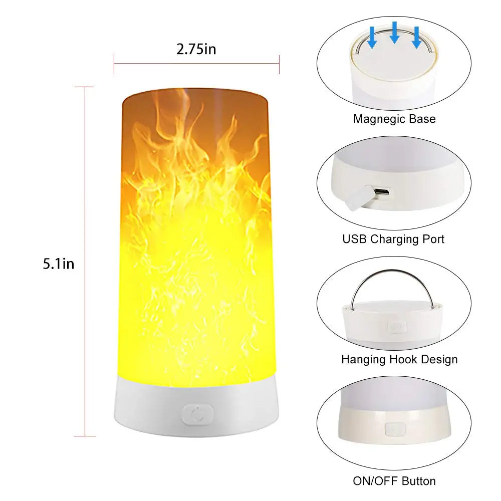 Tabla - USB-LED-Flammenlampe mit realistischer Flamme