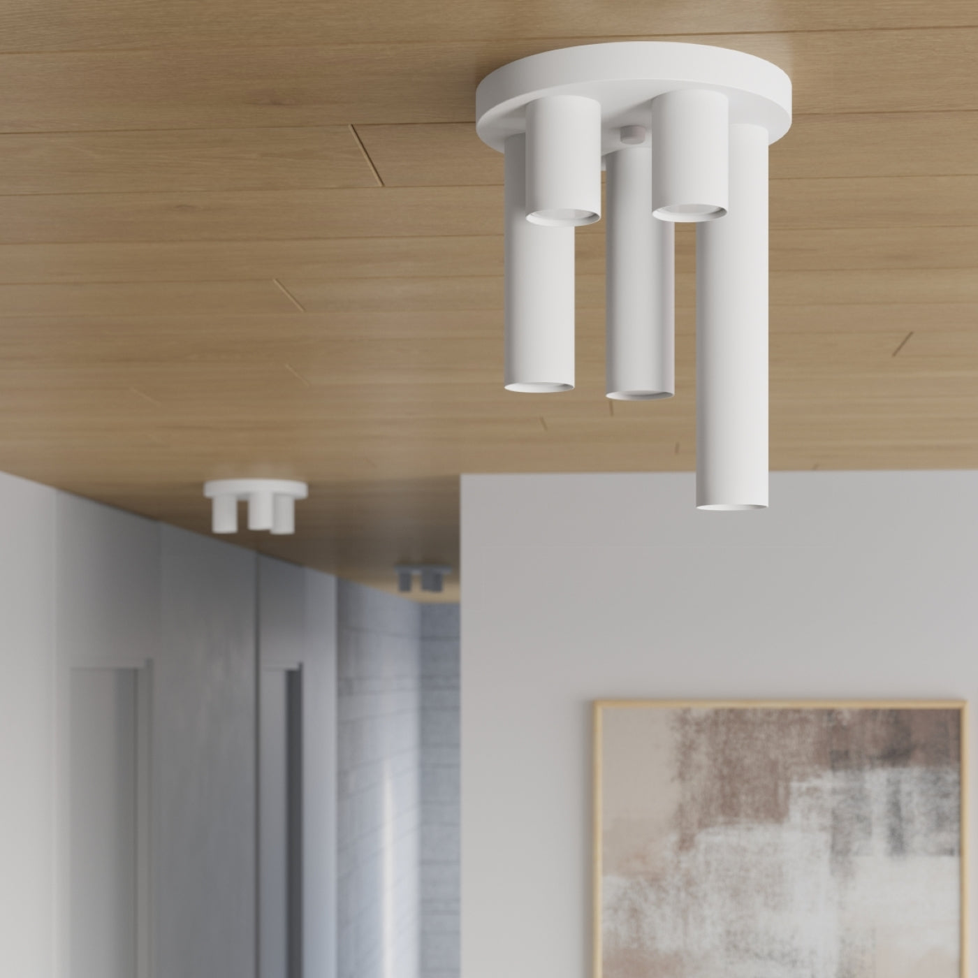 Claria - Deckenleuchte 3-flammig weiß mit zylindrischen