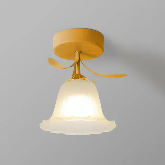 Claria - Tiffany-Deckenleuchte mit kleinen Glasblumen