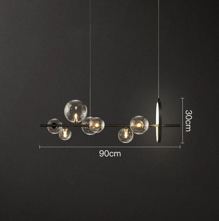 Aurela - Glas Hängeleuchte Kugeldesign 90–120 cm