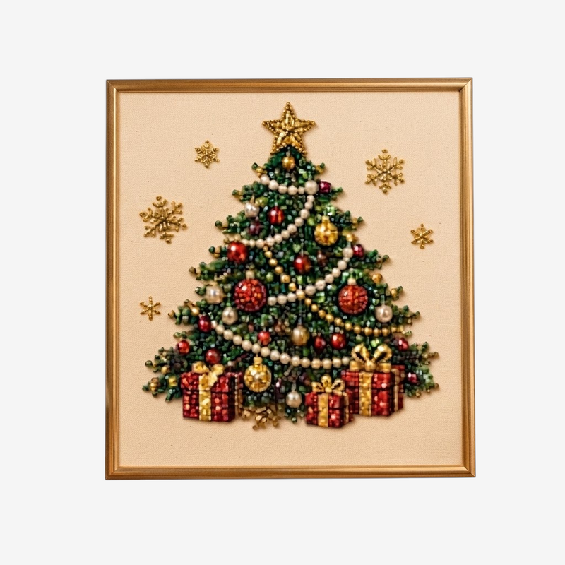 Perlevika – Gerahmtes Weihnachts-Diamantmalerei-Set