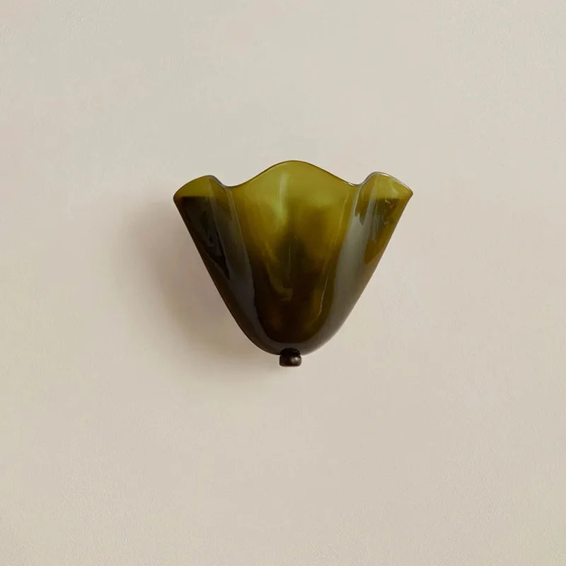 Murena - Retro-Glaswandleuchte, mehrfarbig, im Muscheldesign