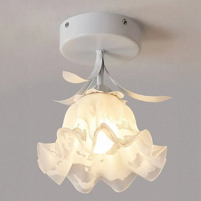 Claria - Tiffany-Deckenleuchte mit kleinen Glasblumen