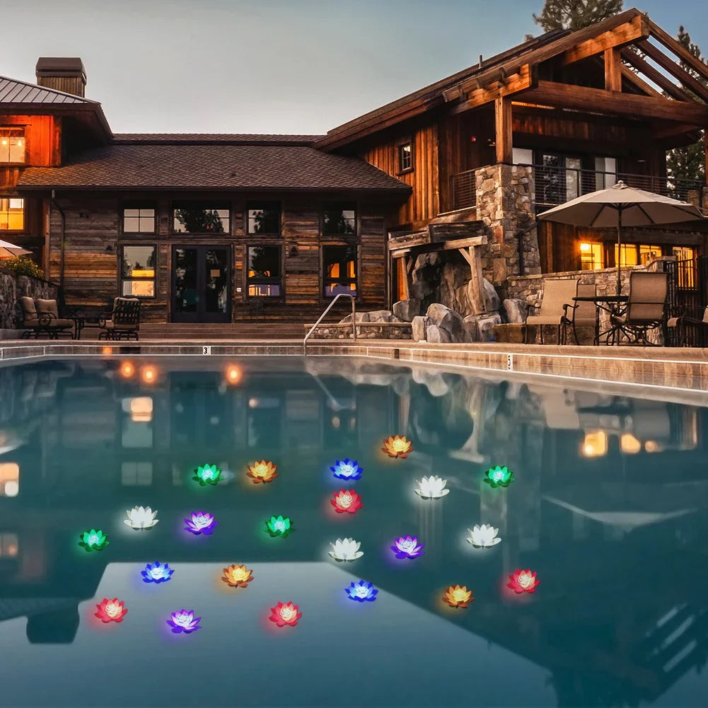 Schwimmende - Lotuslampe mit LED