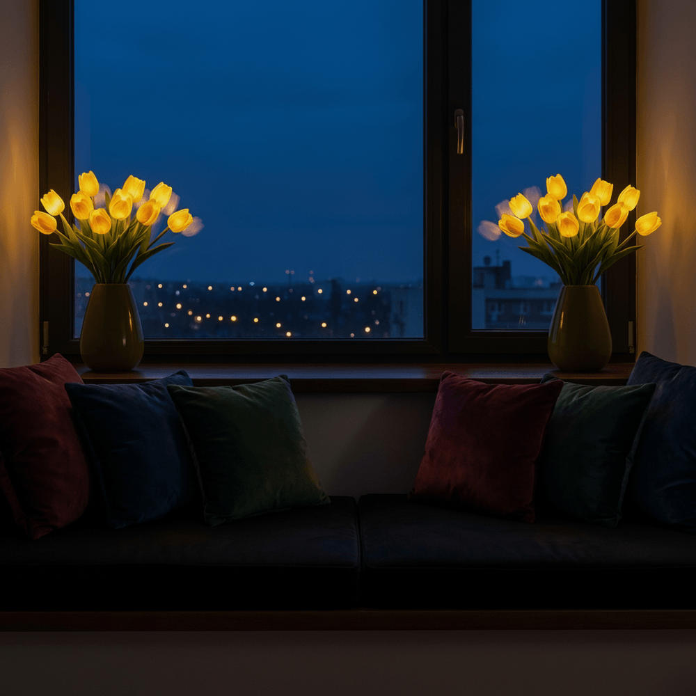 Tulipora – Tulpenförmige LED-Lampe mit 15 Lichtern