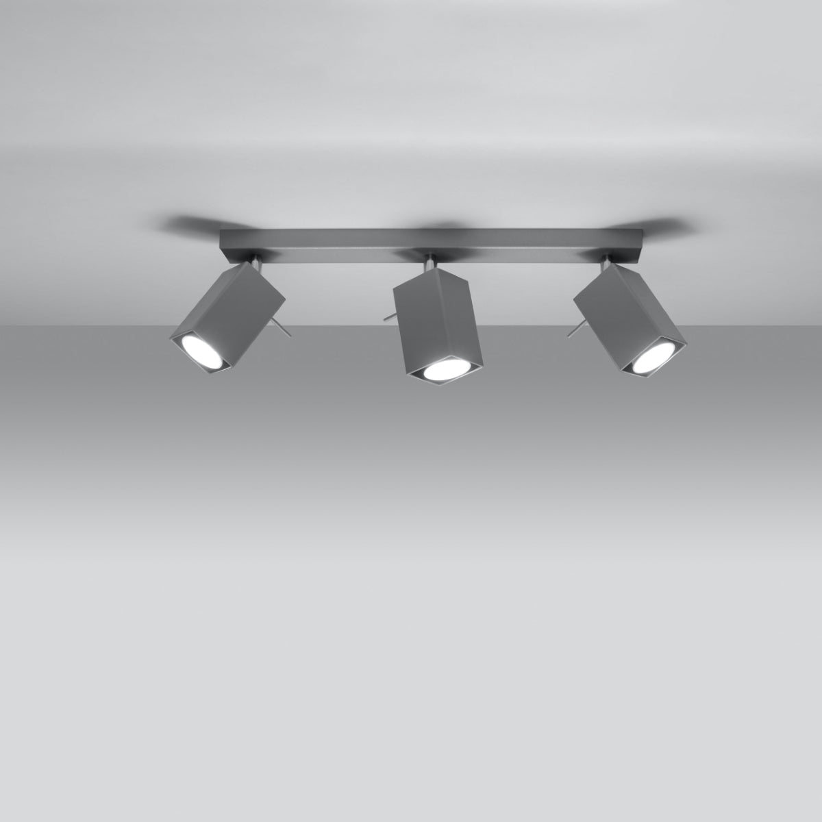 Merida - 3 Deckenleuchte, grau, Stahl