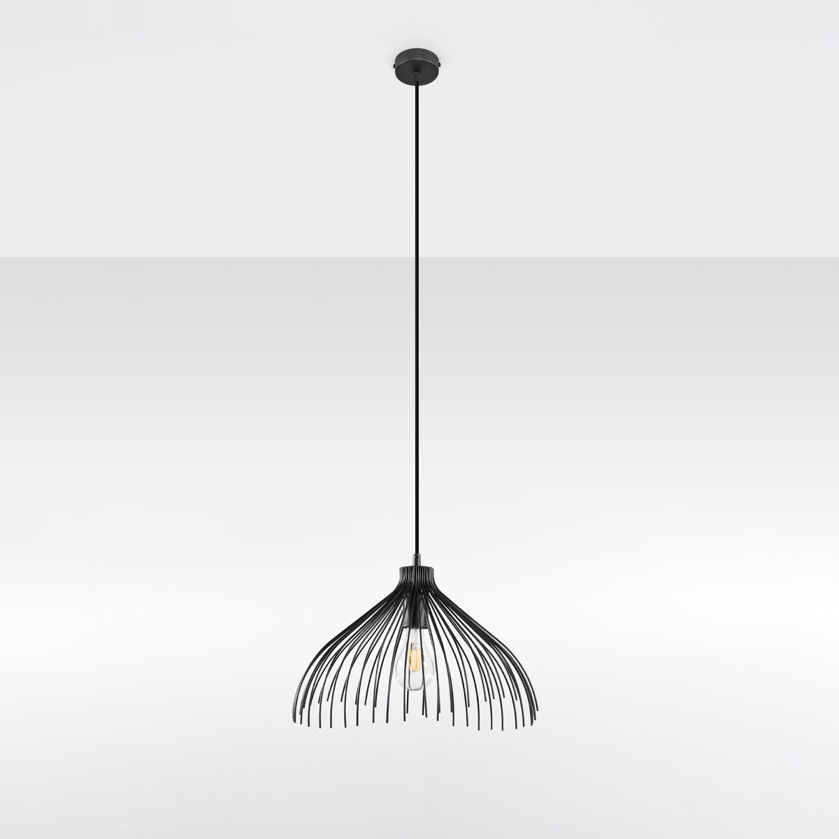 UMB - Schwarze Pendelleuchte, 1-flammig, E27-Fassung