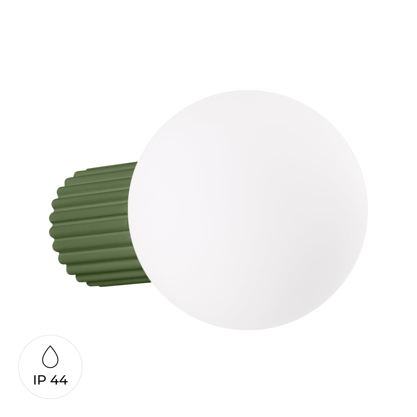 Silva - Halo-Wandleuchte, olivgrün, Schutzart IP44, mit
