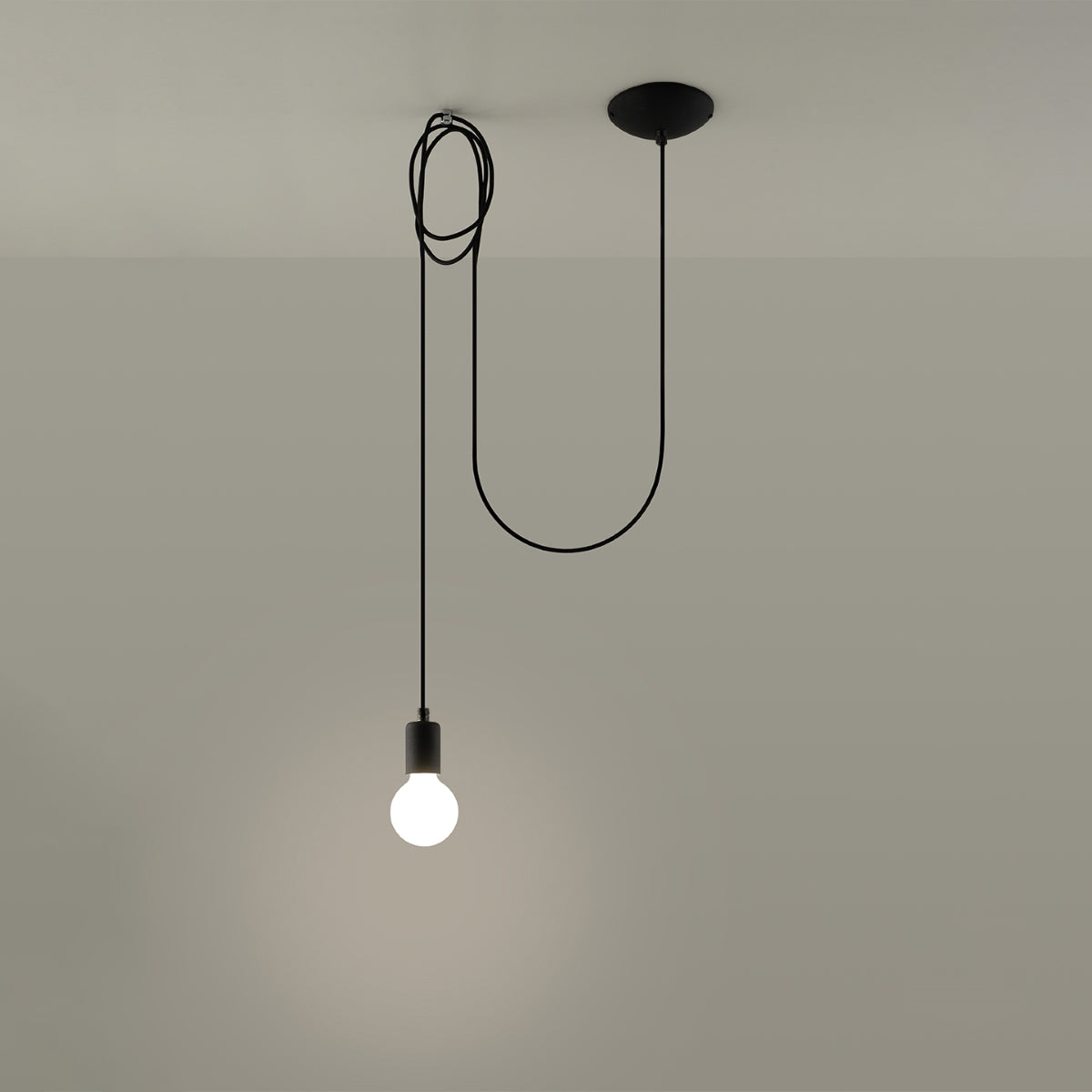 Edison - 1 Schwarze Pendelleuchte