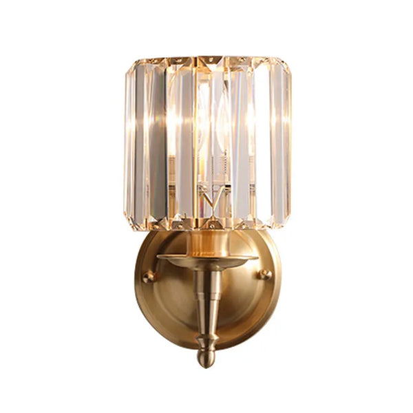 Luzana - Vintage-Kristallwandleuchte aus Messing