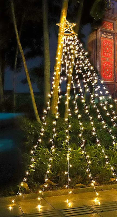 Wasserfallstern“ - LED-Lichterkette Wasserfallstern, 5 m