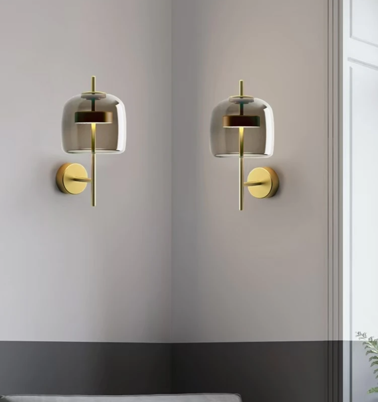Nordische - Design-Wandleuchte aus Glas mit LED