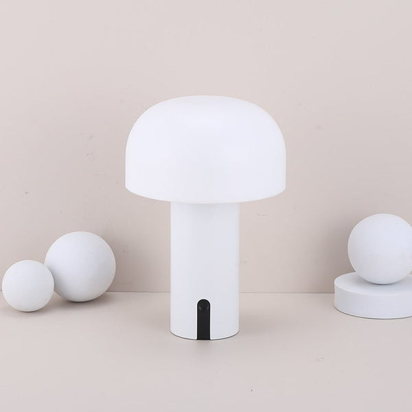 Focalia - Kabellose Pilz-Tischleuchte mit Touch-Dimmer
