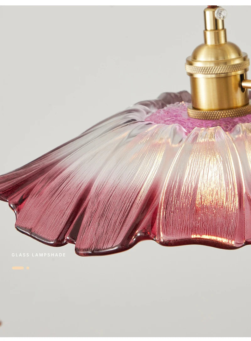 Celira - Art-Deco-Pendelleuchte aus Glas und Eisen