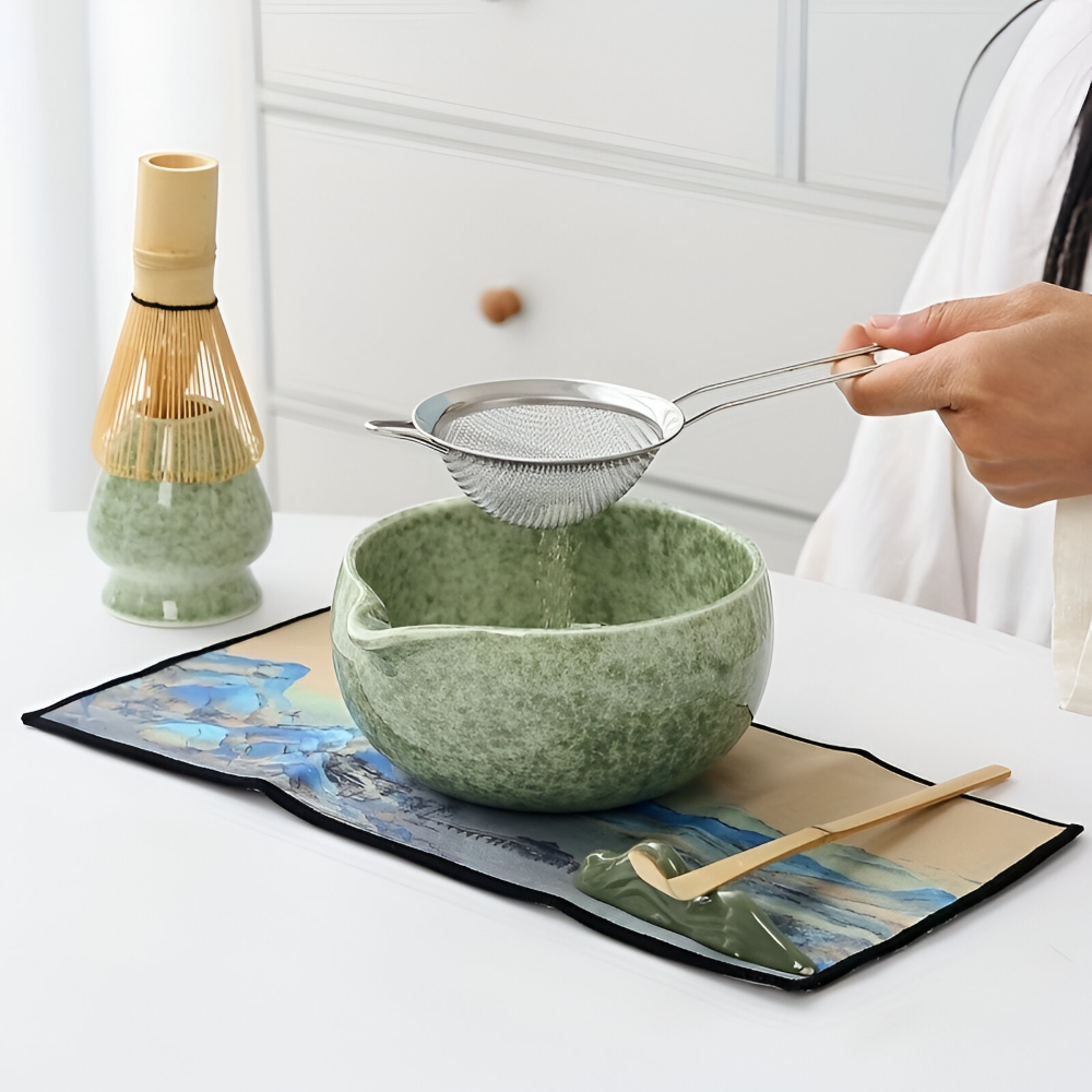 Matcha - Set 7-tlg tropffrei Ausguss-Schale 450 ml aus