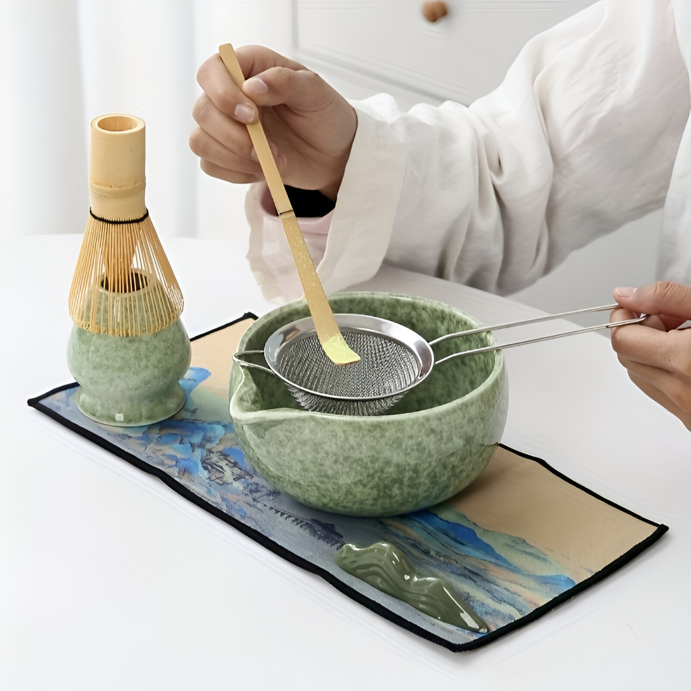 Matcha - Set 7-tlg tropffrei Ausguss-Schale 450 ml aus
