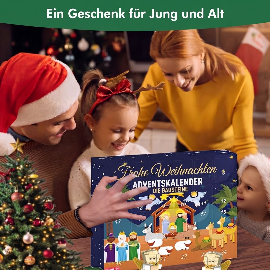 NativityBricks - Adventskalender mit 24 Bausätzen für eine Weihnachtskrippe