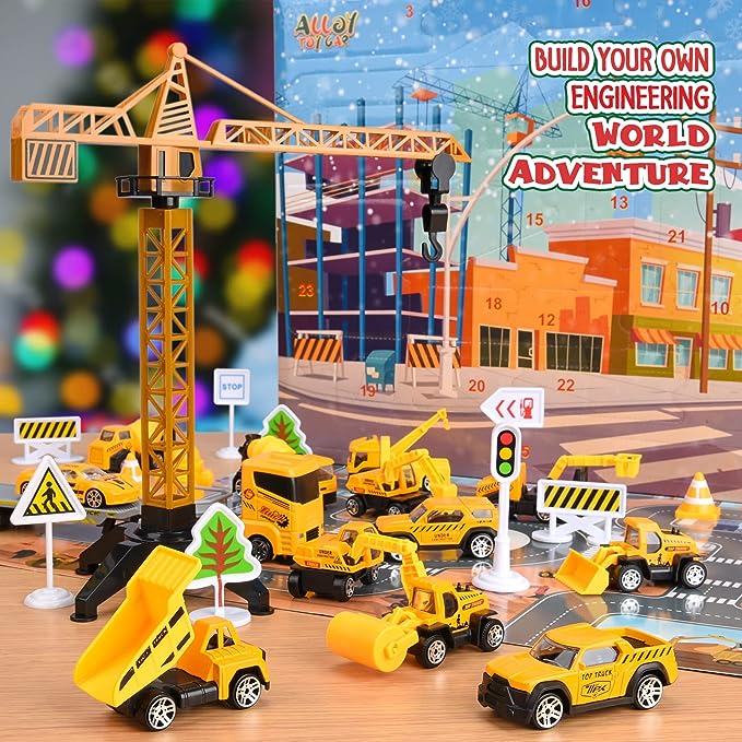 BuildFleet - Adventskalender mit Baufahrzeugen und 24 Legierungsteilen