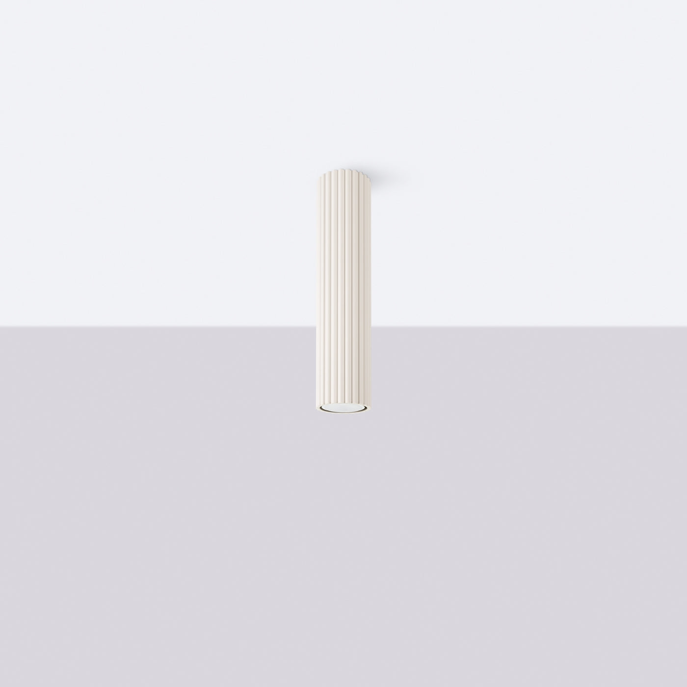Claria - Beige Deckenleuchte, hoher Röhrenstrahler