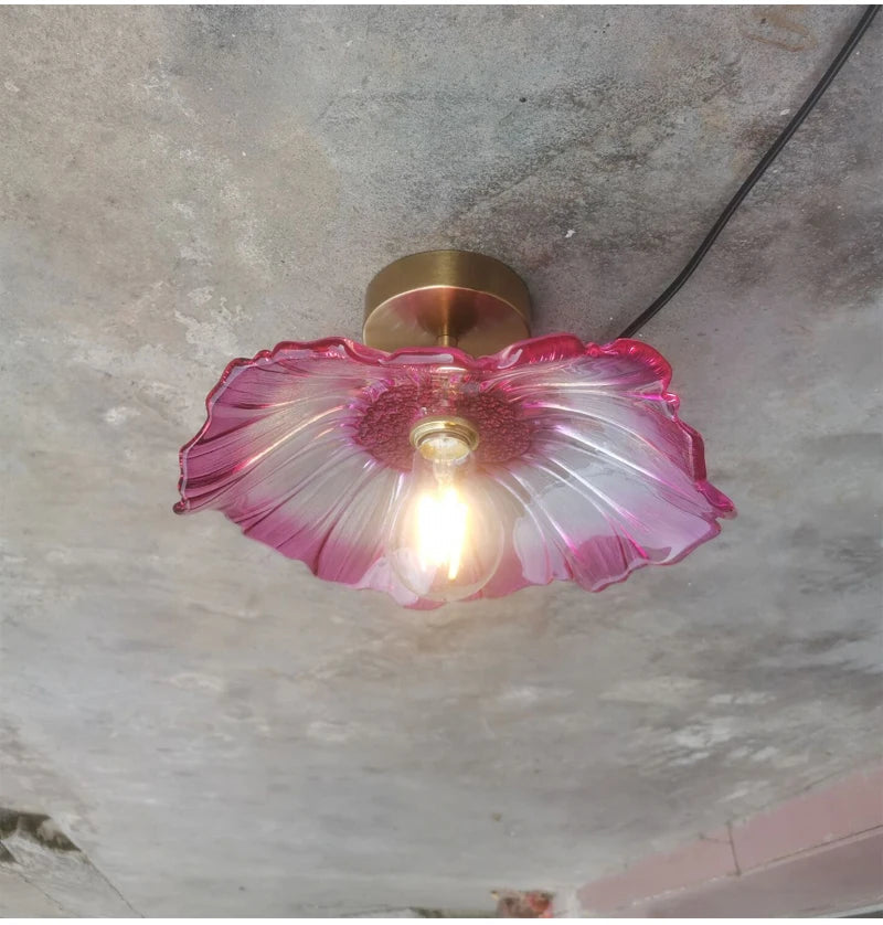 Celira - Art-Deco-Pendelleuchte aus Glas und Eisen