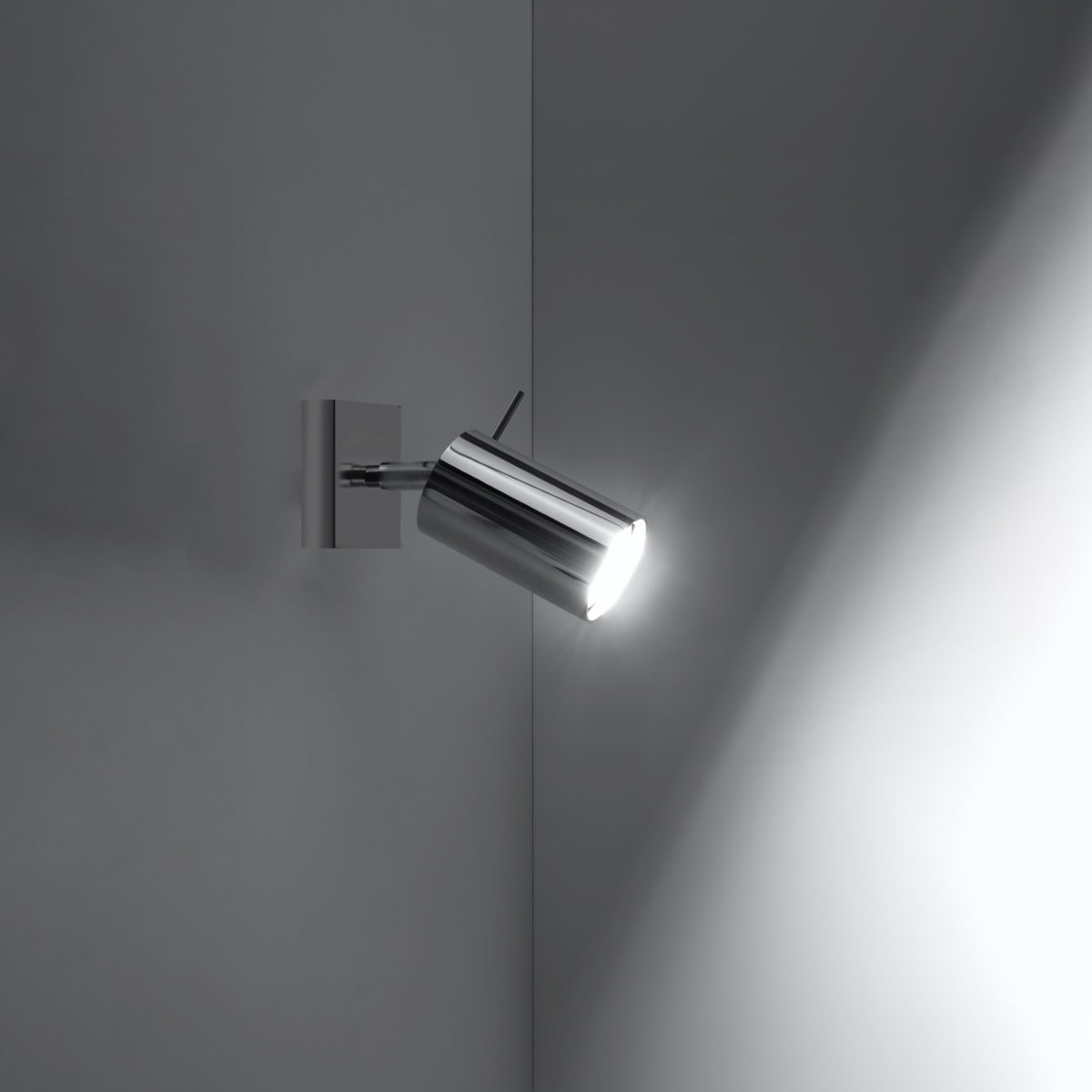 RING - Wandleuchte, Chrom, mit verstellbarem Arm
