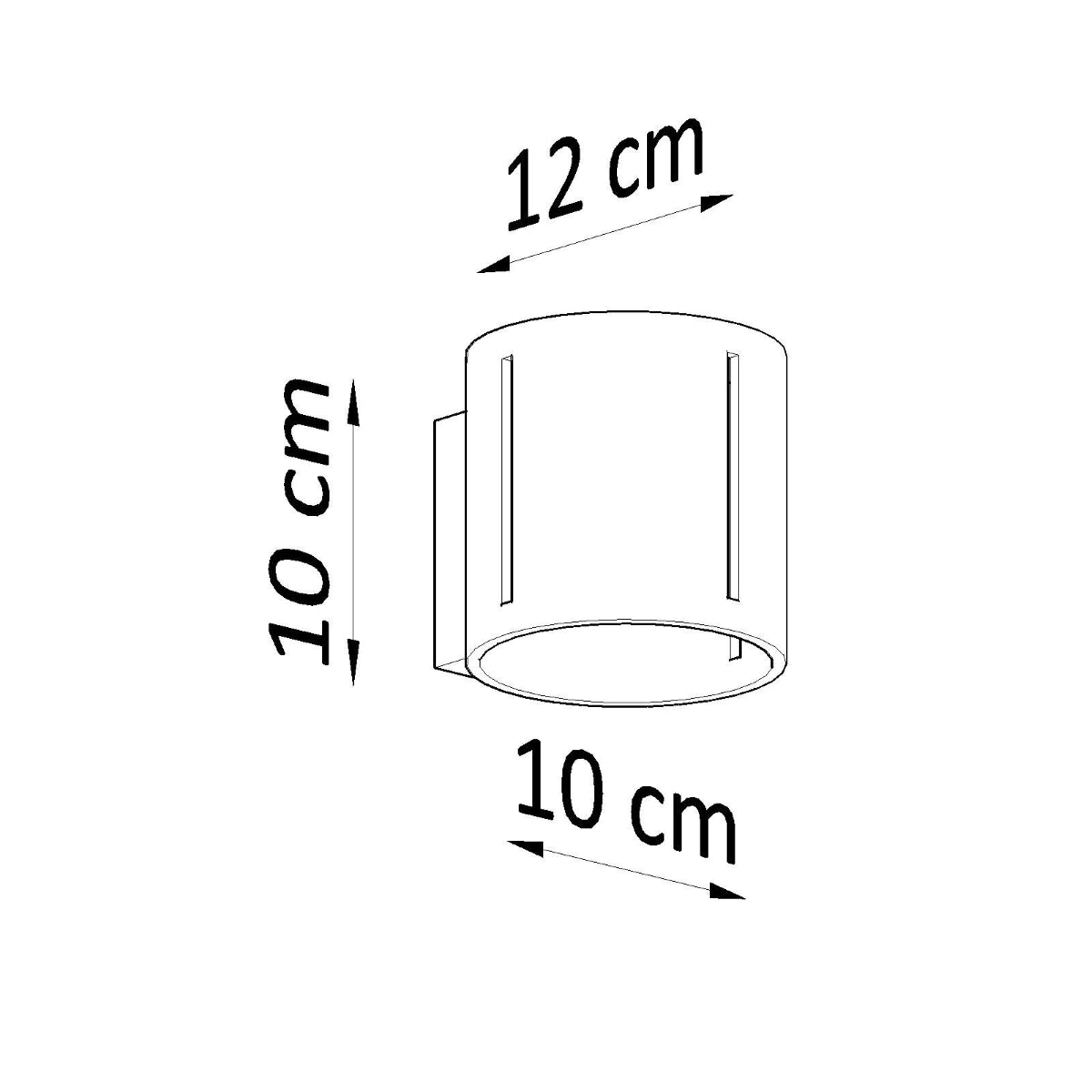 INEZ - Wandleuchte, graues Aluminium mit Perforation
