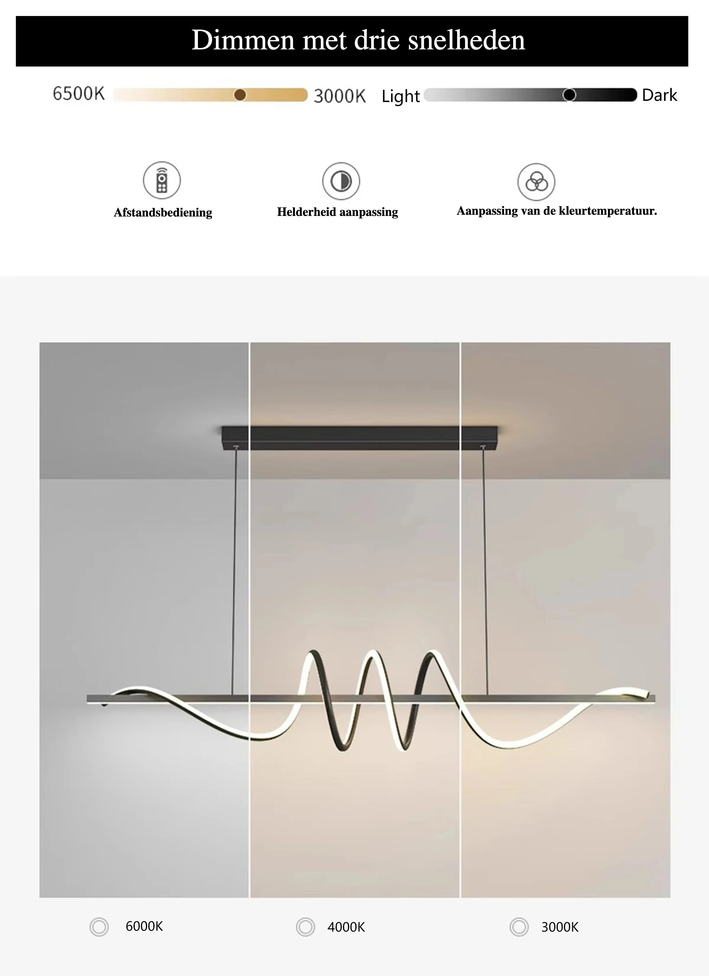 Dimmbare - LED-Pendelleuchte 249–2000 lm