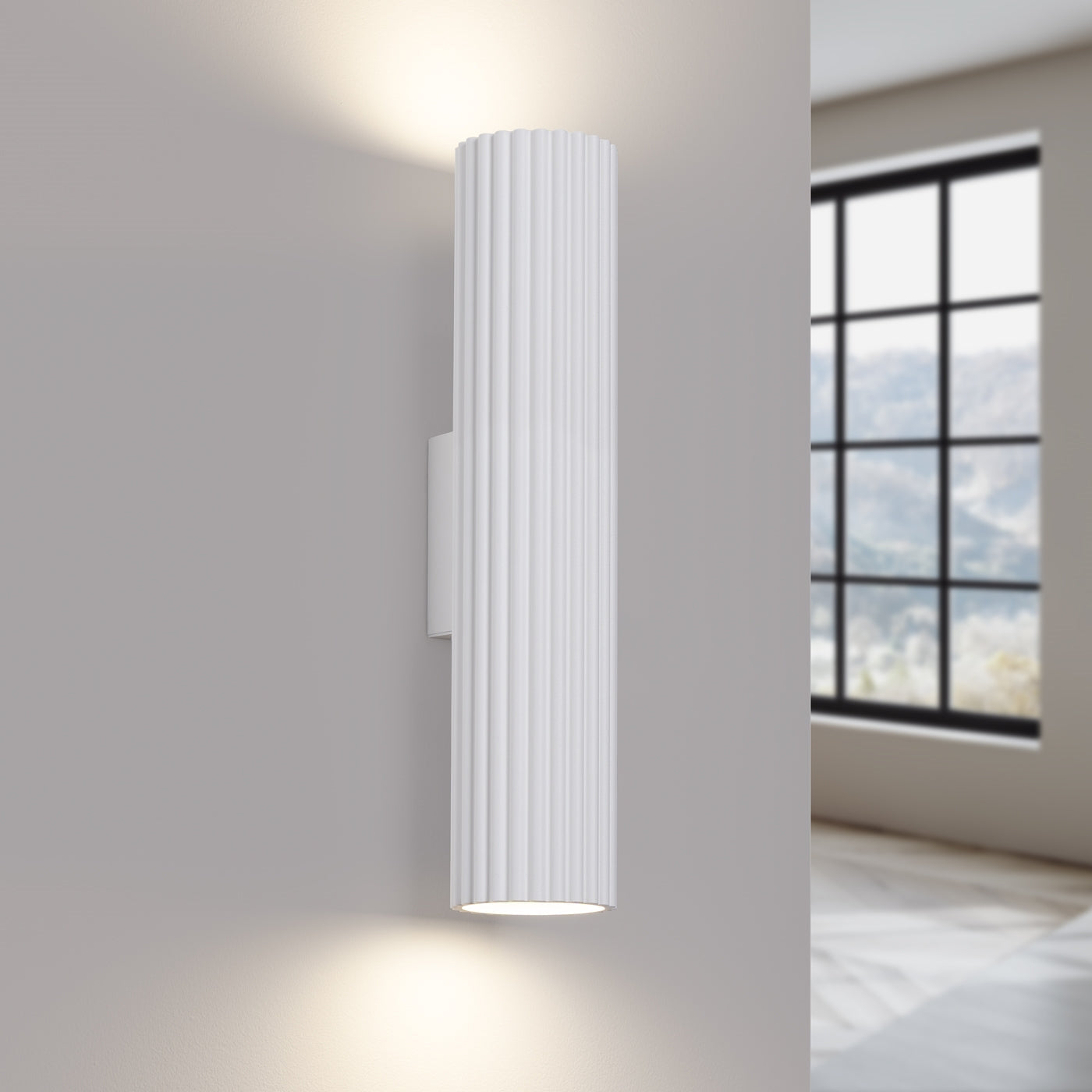 Carbon - Wandleuchte Carbon 30 aus weißem Aluminium