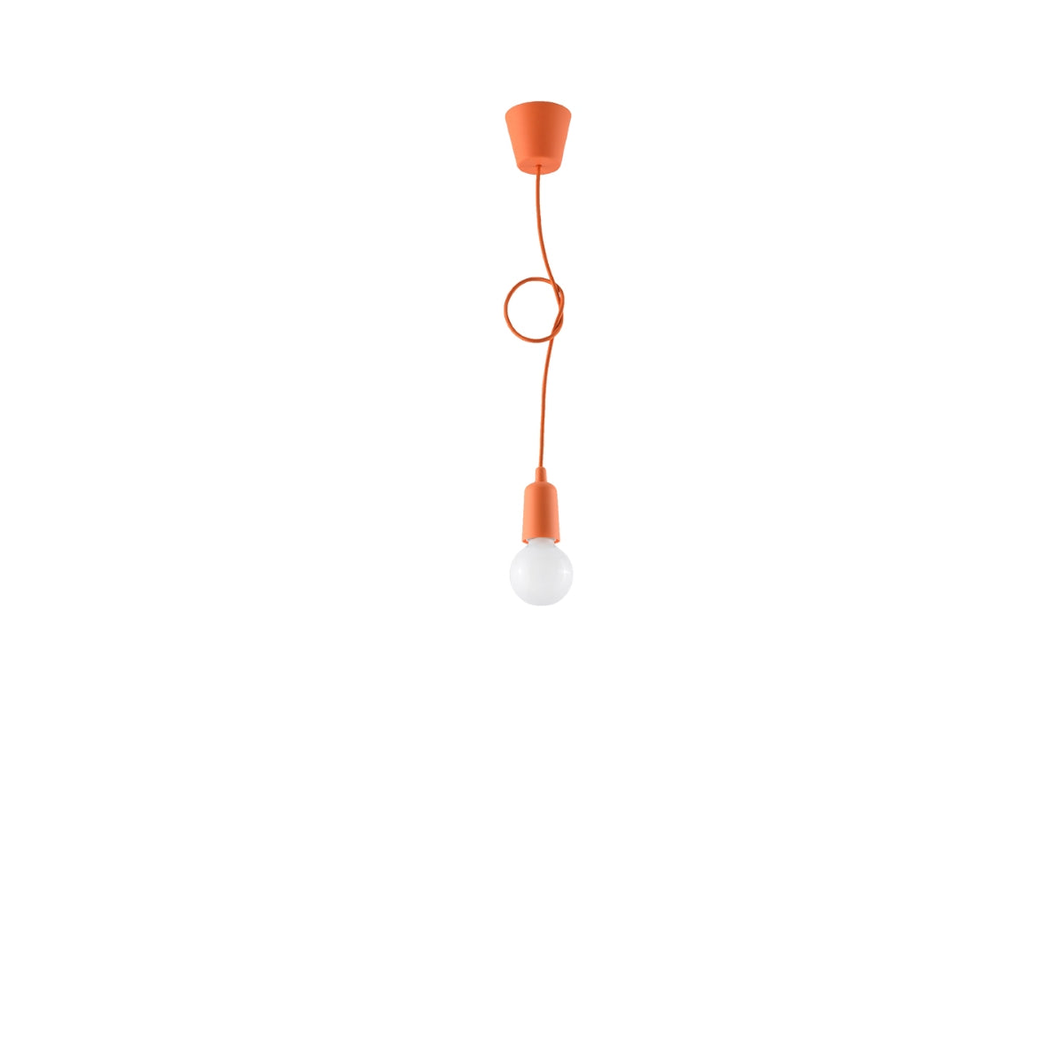 Minimalistische - orangefarbene Pendelleuchte