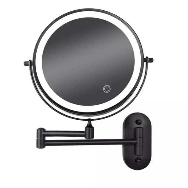 Mureto - LED-Vergrößerungsspiegel, Schwarz, Wiederaufladbar
