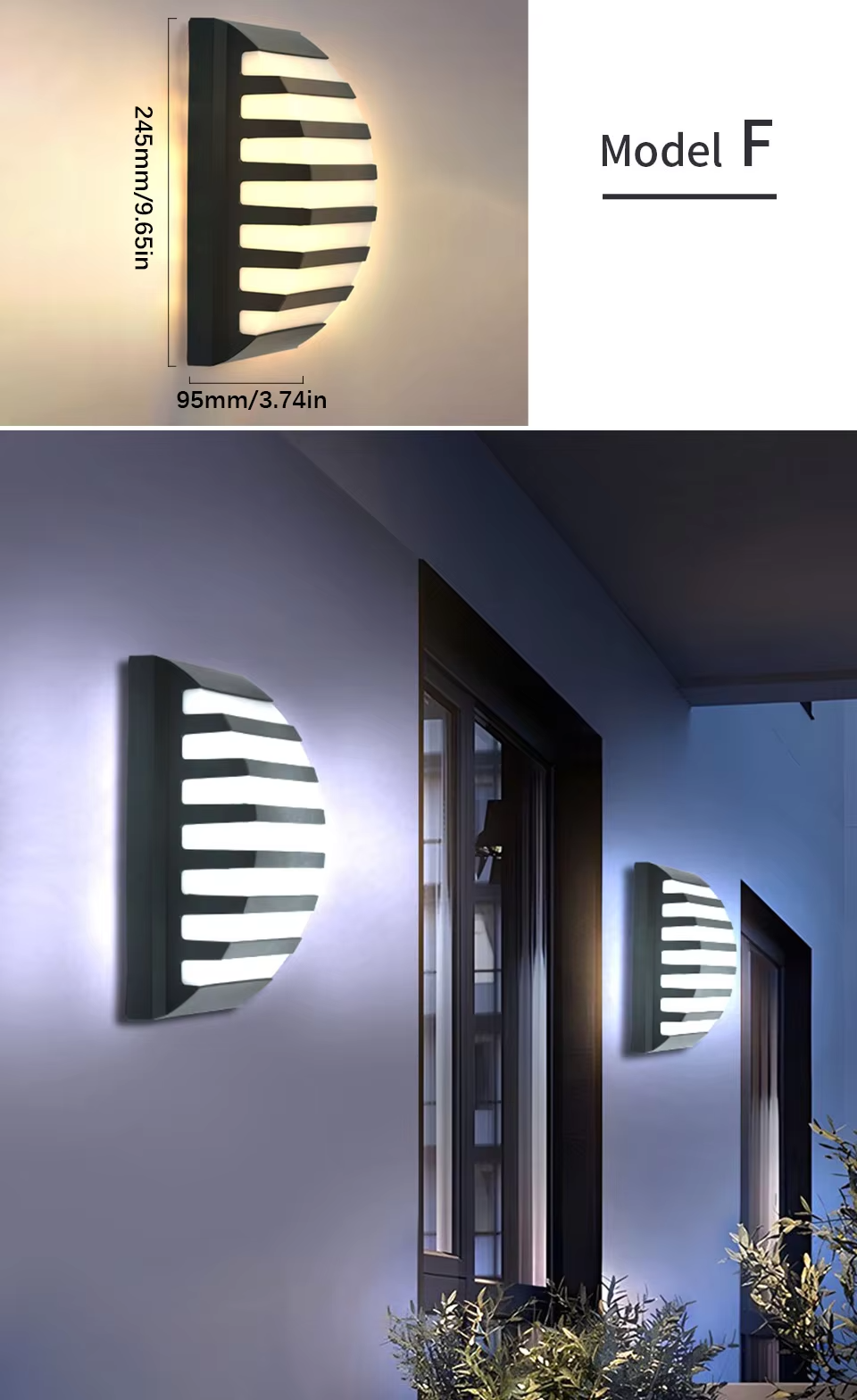 SENSOLUX - LED-Wandleuchte mit Radarsensor IP65