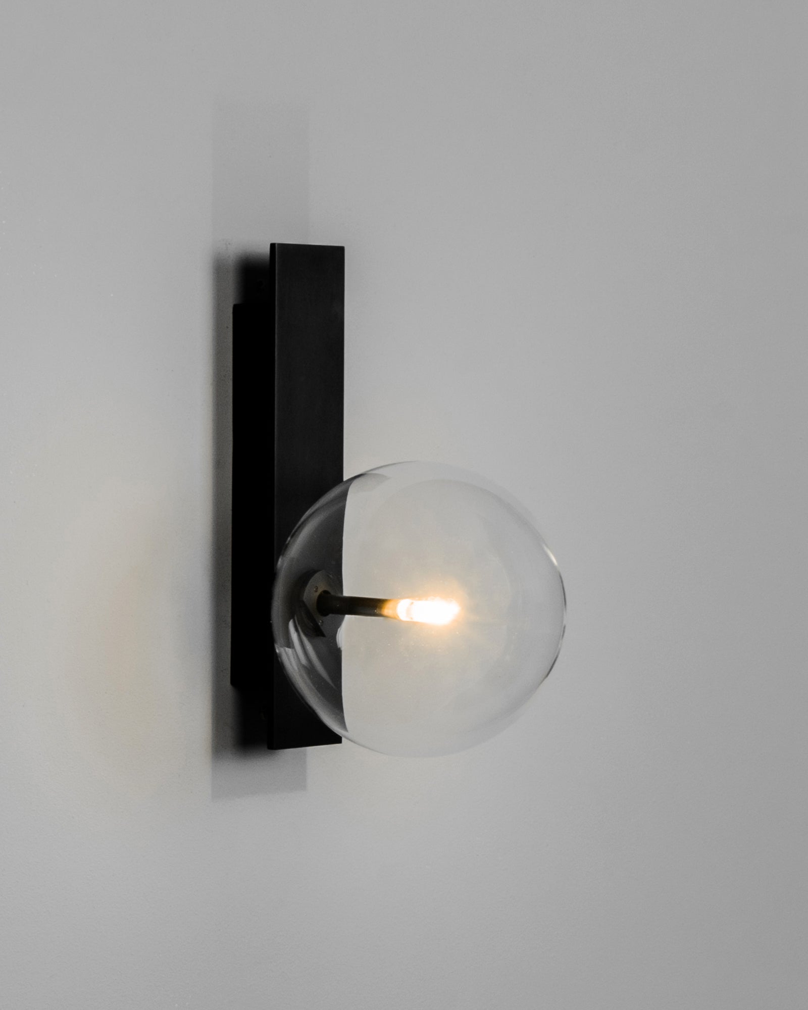 Metall/Glas - Designer-Wandleuchte, Metall/Glas