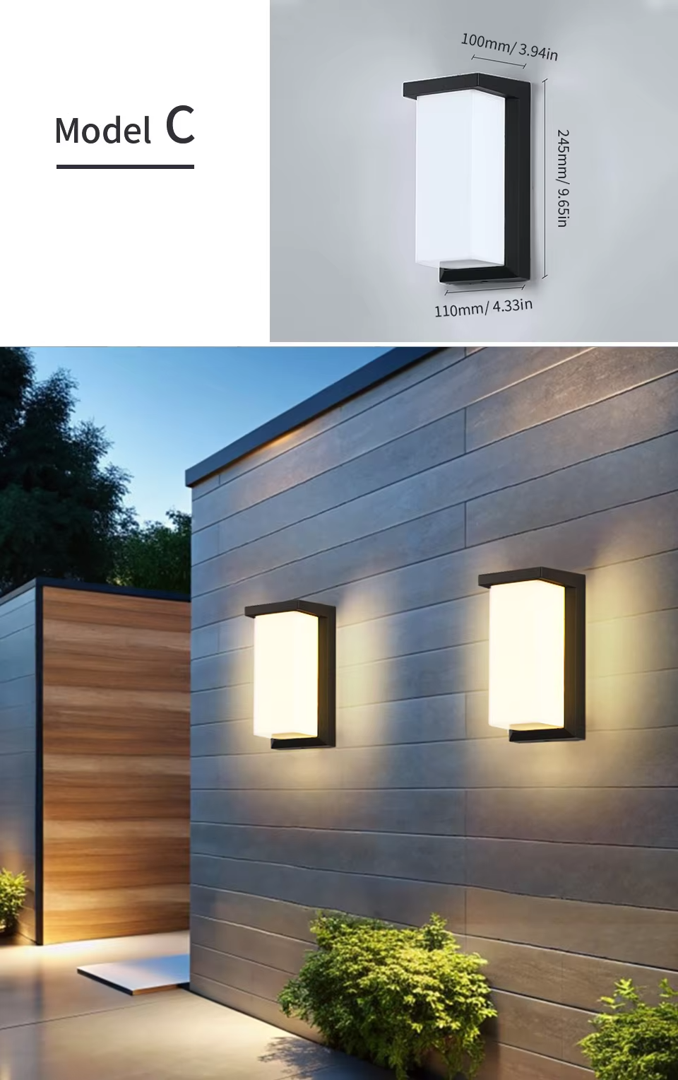 SENSOLUX - LED-Wandleuchte mit Radarsensor IP65