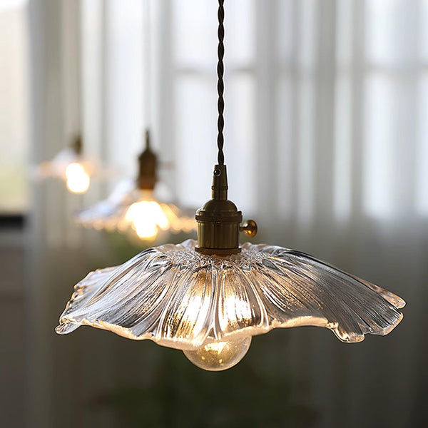 Bloem - Glaspendelleuchte im Retro-Stil