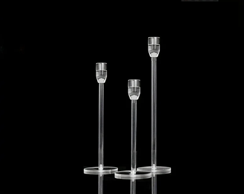 Dekolux - Acryl-Kerzenhalter-Set, 3-teilig