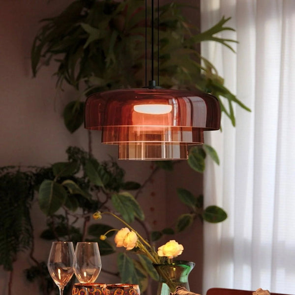 Aurela - Moderne Pendelleuchte aus norwegischem Glas