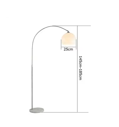 Chrom - LED-Stehleuchte, Chrom & Glas