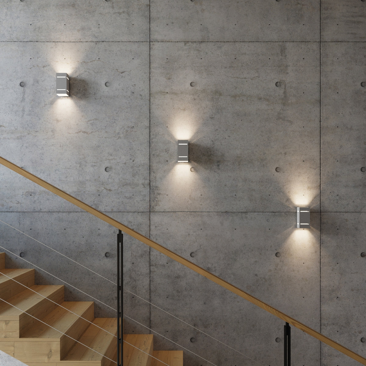 BLOCCO - Wandleuchte, graues Aluminium