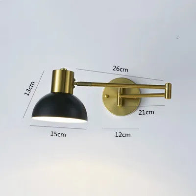 Verstellbare - Wandleuchte mit langem Arm (E27) inkl. LED