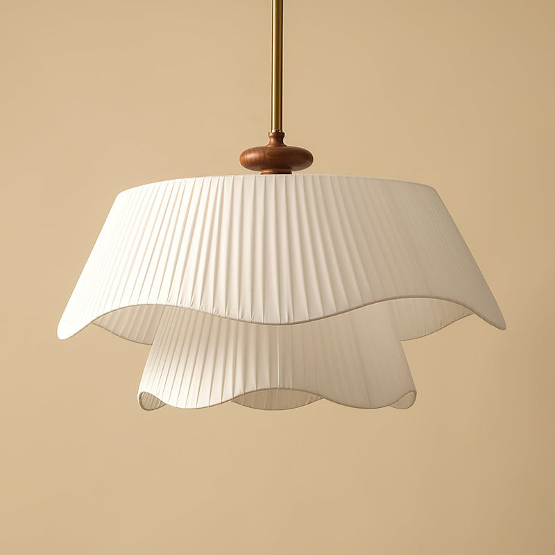 Bellevue - Pendelleuchte aus Metall, Glas und Holz